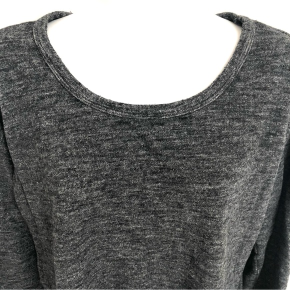 JAMES PERSE Heathered Black Cotton Wool Blend Sweatshirt - Picture 2 of 8